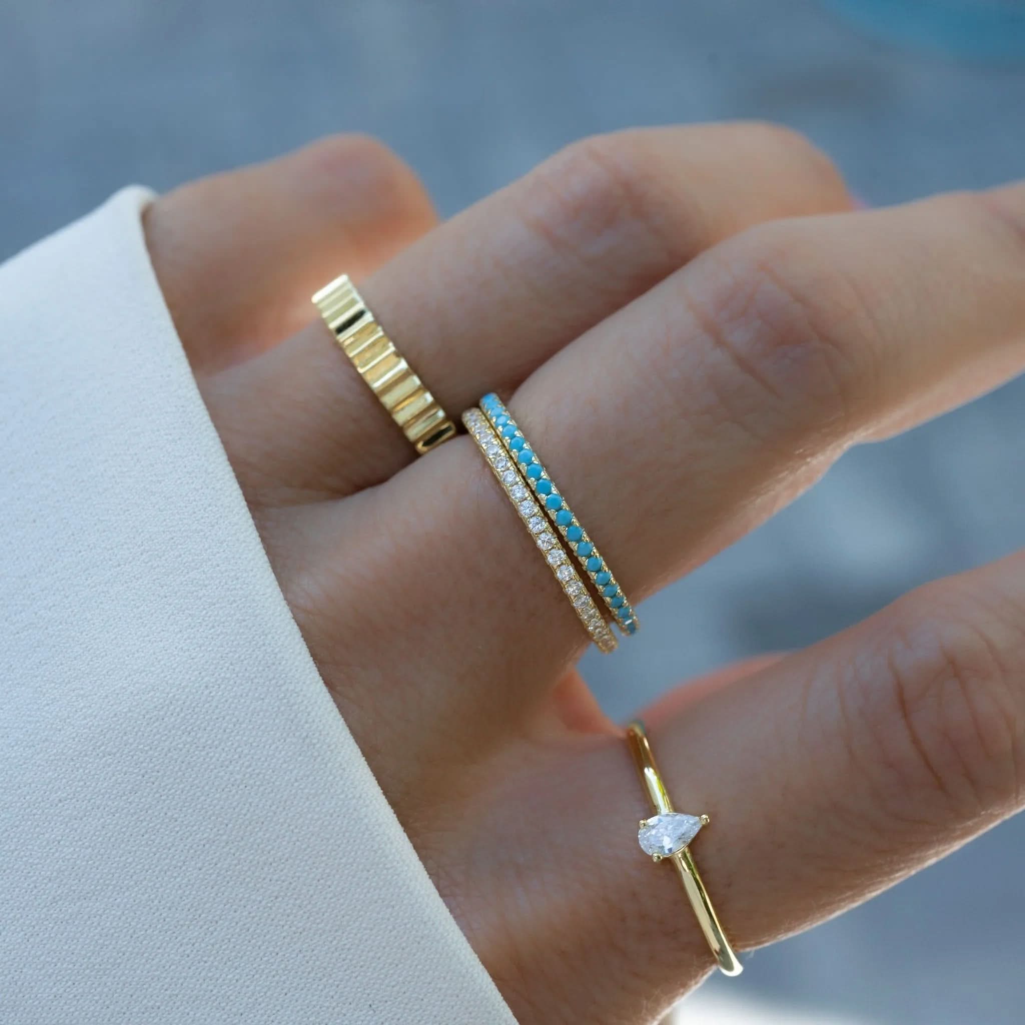 Turquoise Eternity Ring