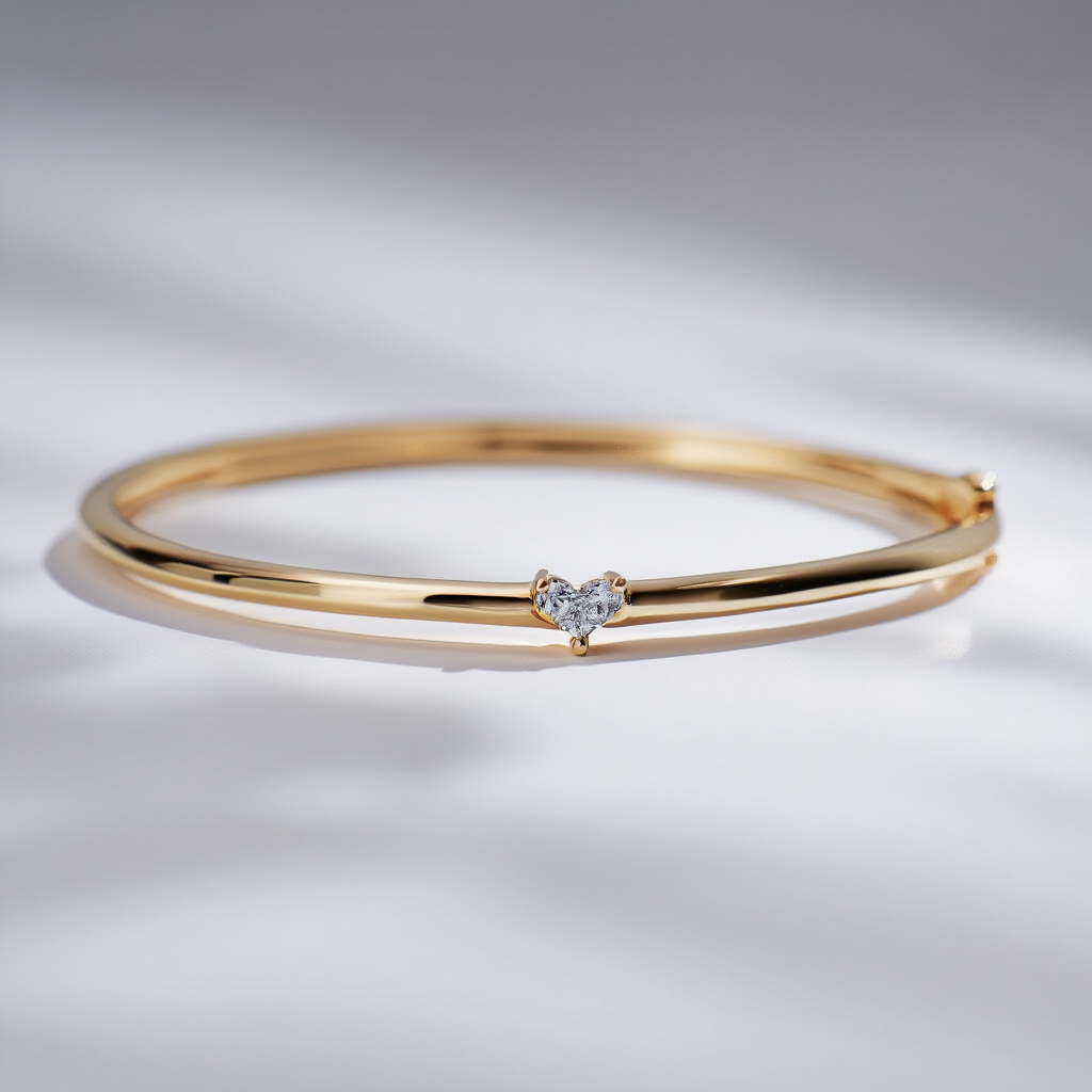 Heart Bangle Bracelet
