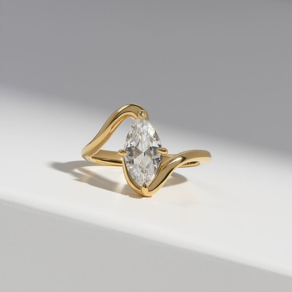 Marquise Swirl Ring