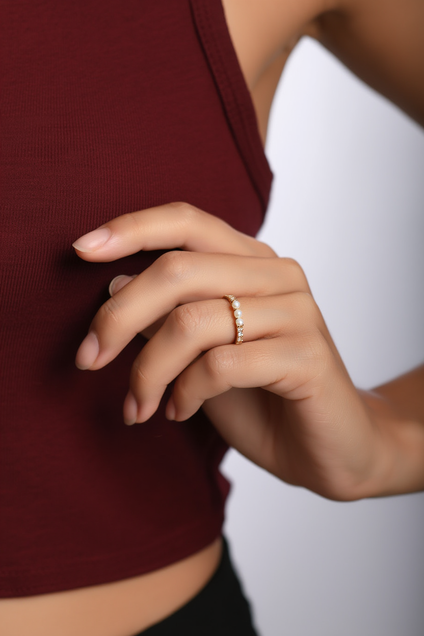 Three Pearl Ring