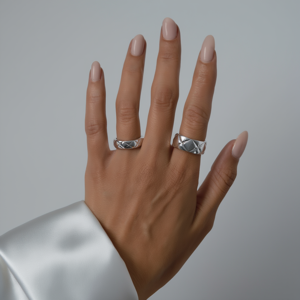 Aubrey Thick Band Ring -  Silver