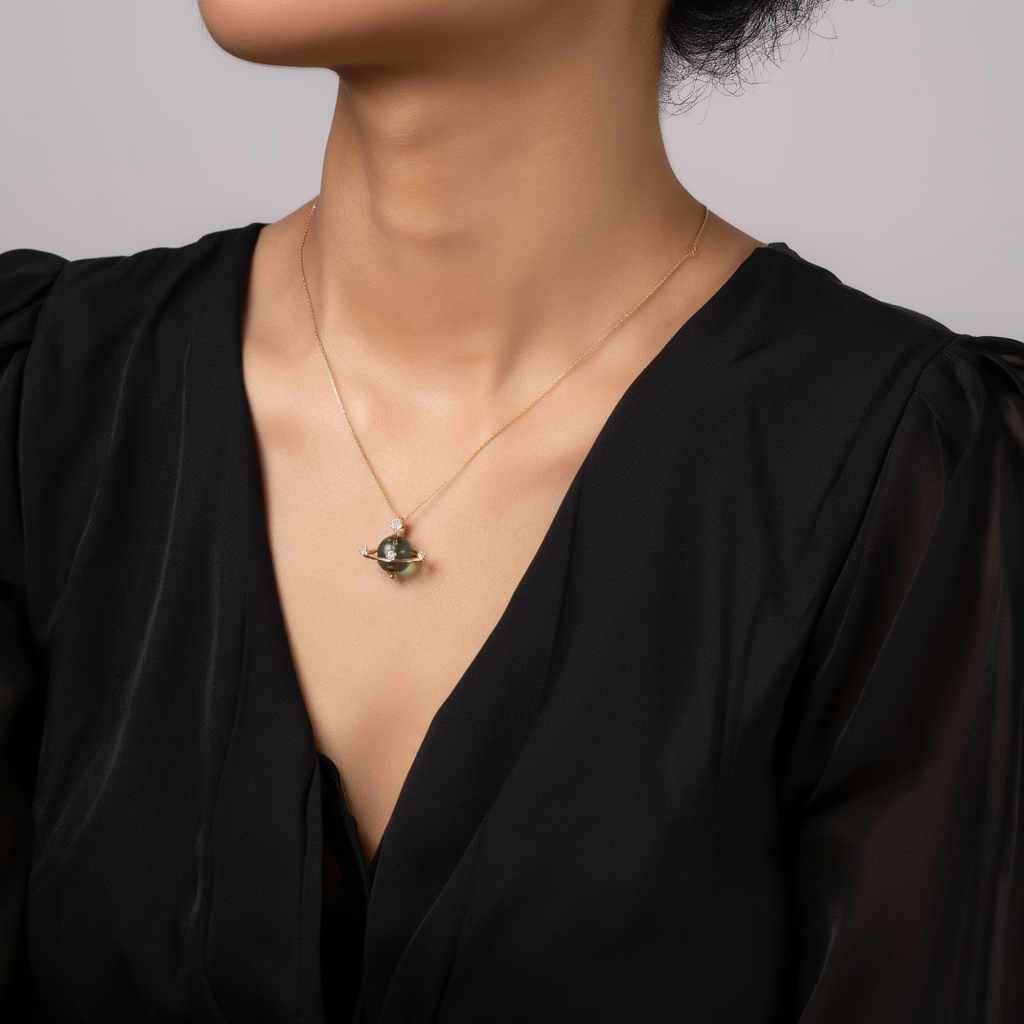 Saturn Planet Necklace