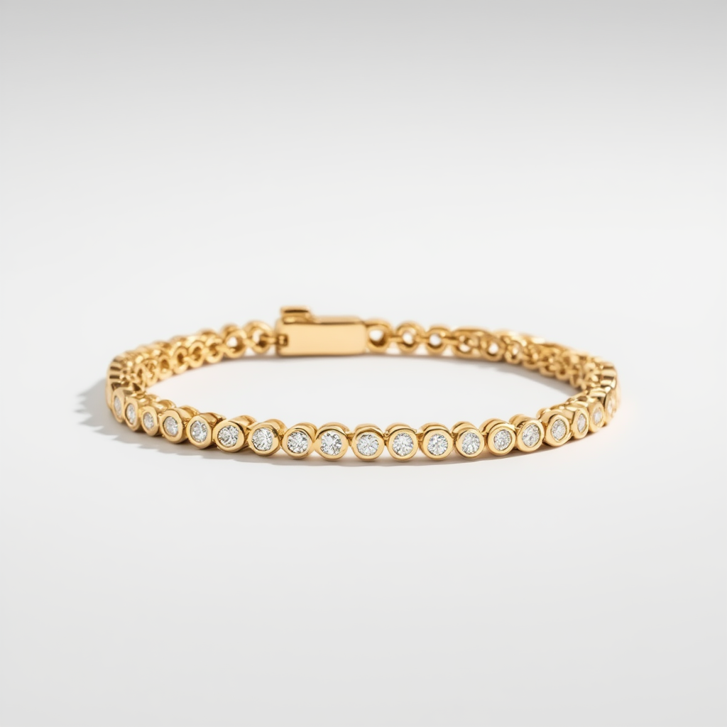 Mini Round Bezel Tennis Bracelet