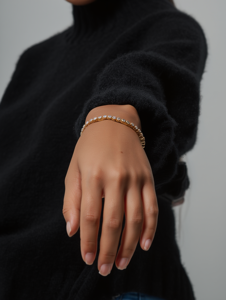 Mini Round Bezel Tennis Bracelet