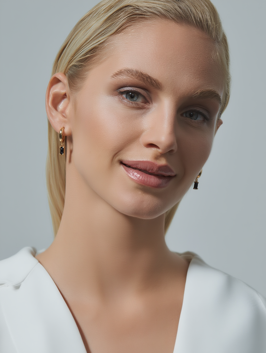 Noctura Earrings – Black Onyx