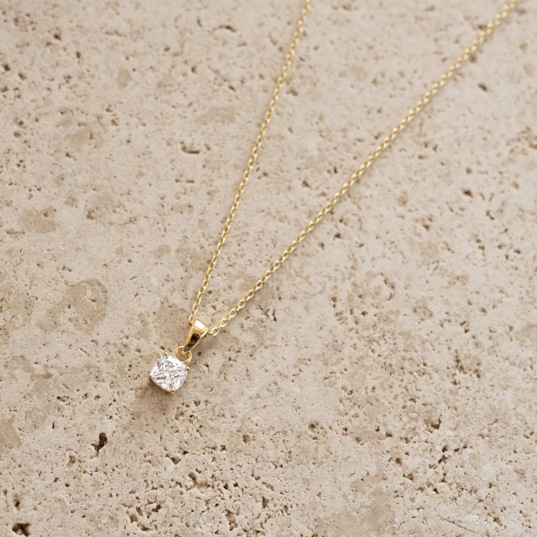Cushion Diamond Necklace