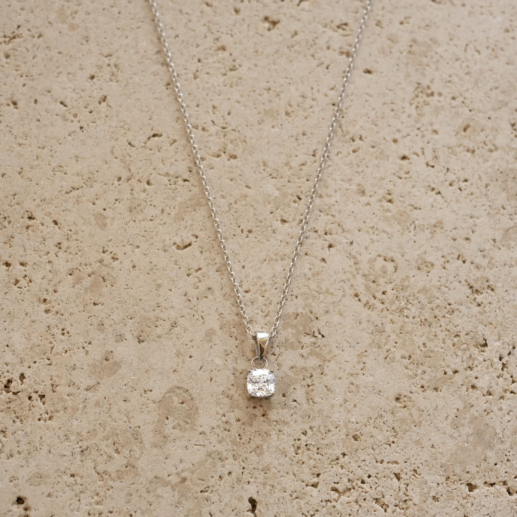 Cushion Diamond Necklace
