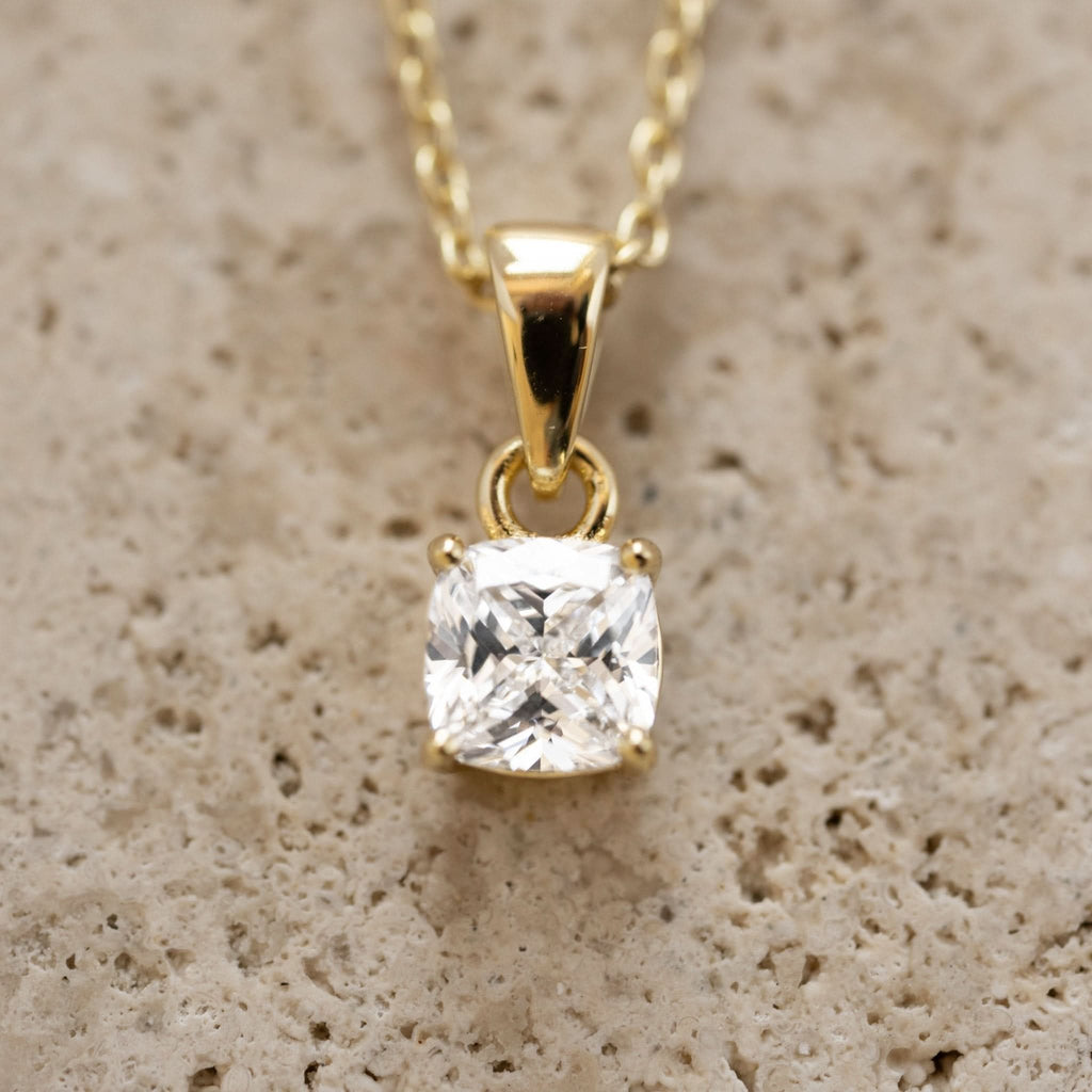Cushion Diamond Necklace