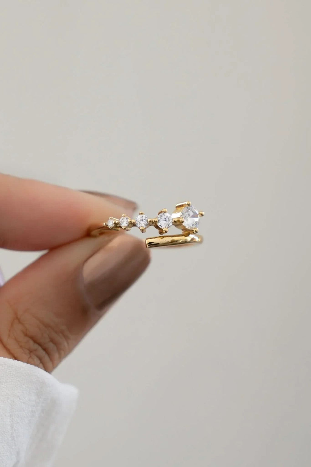 Diamond Bypass Ring