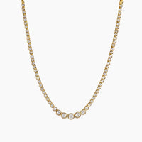 Gradient Bezel Tennis Necklace
