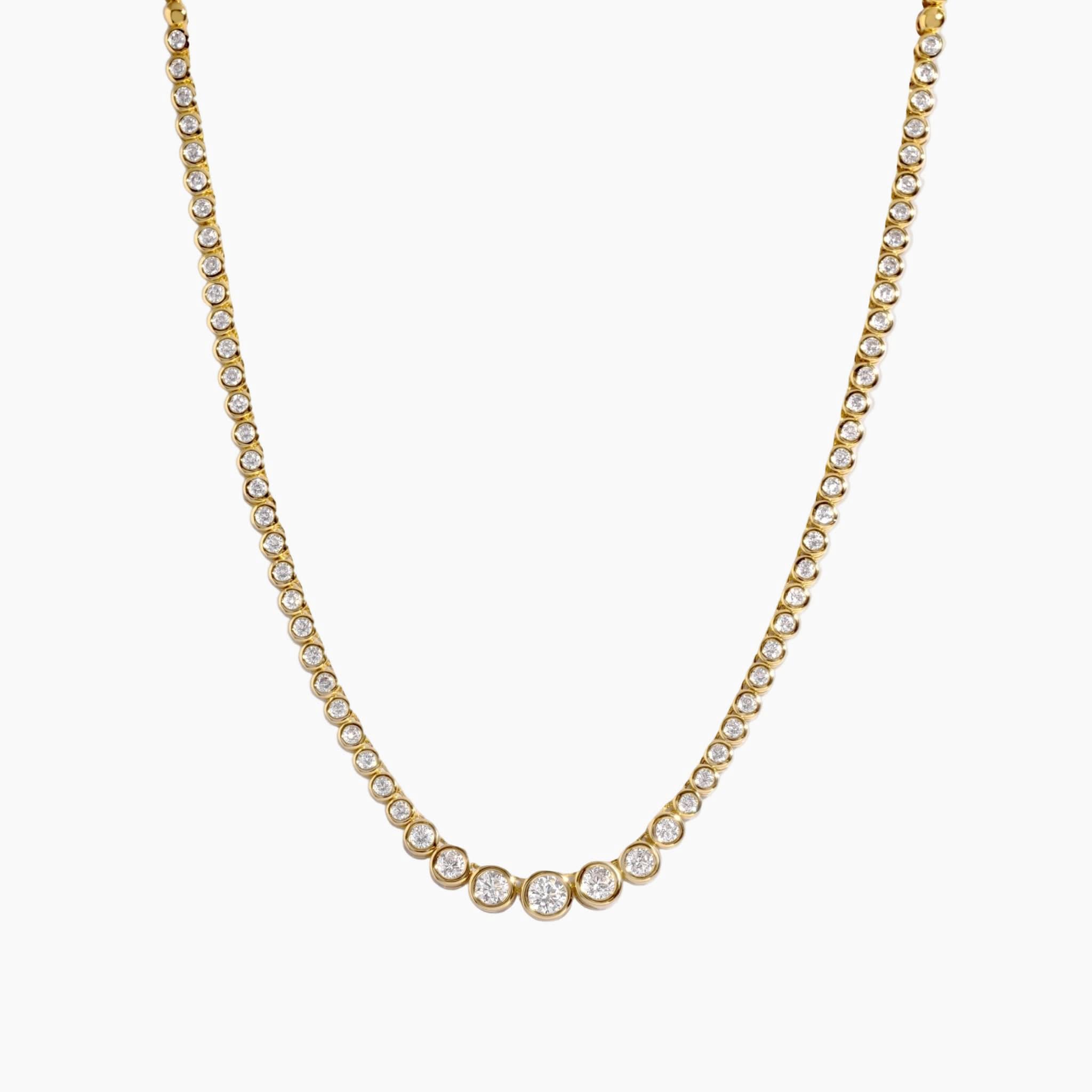 Gradient Bezel Tennis Necklace