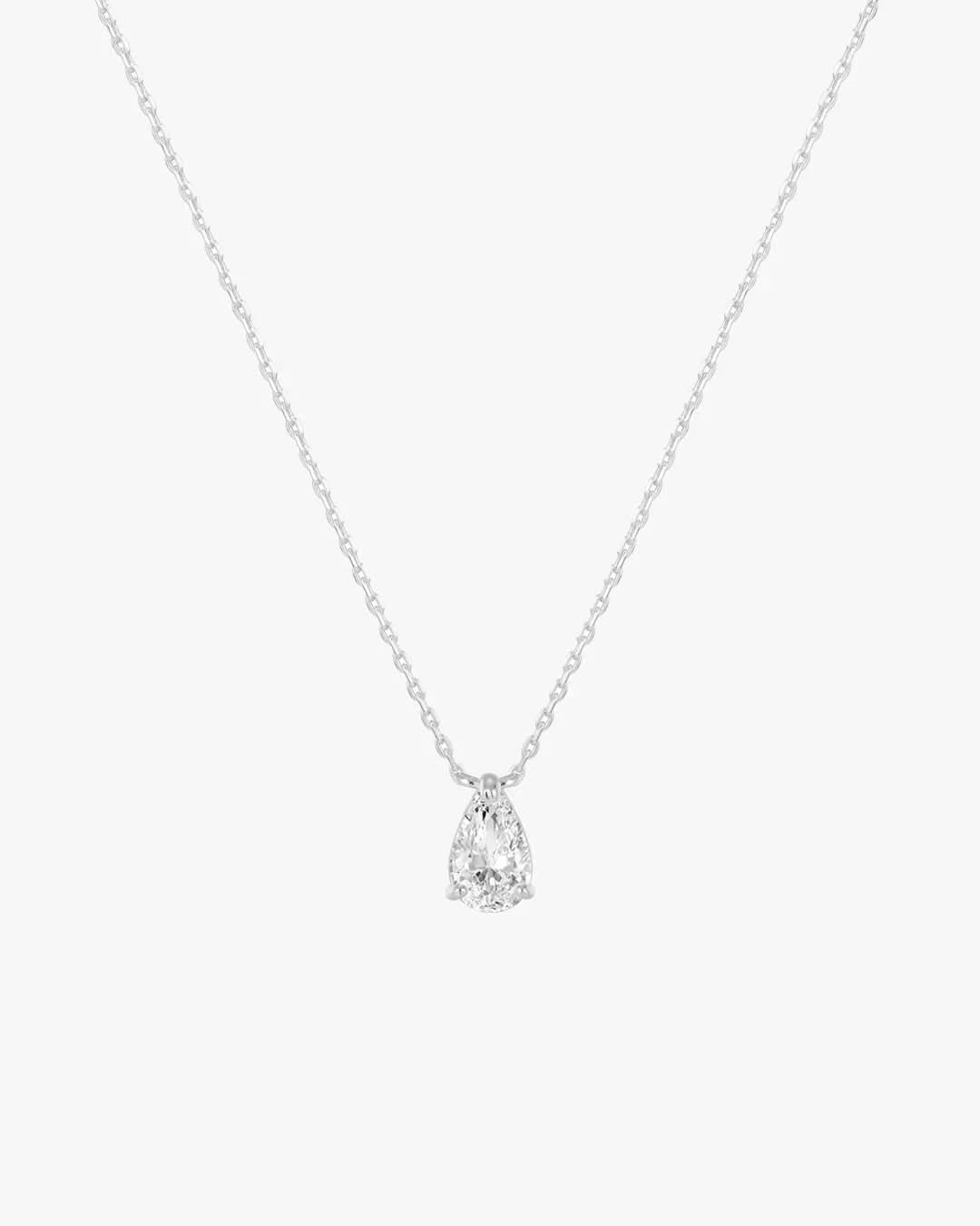 Iriss Necklace Pear - Silver