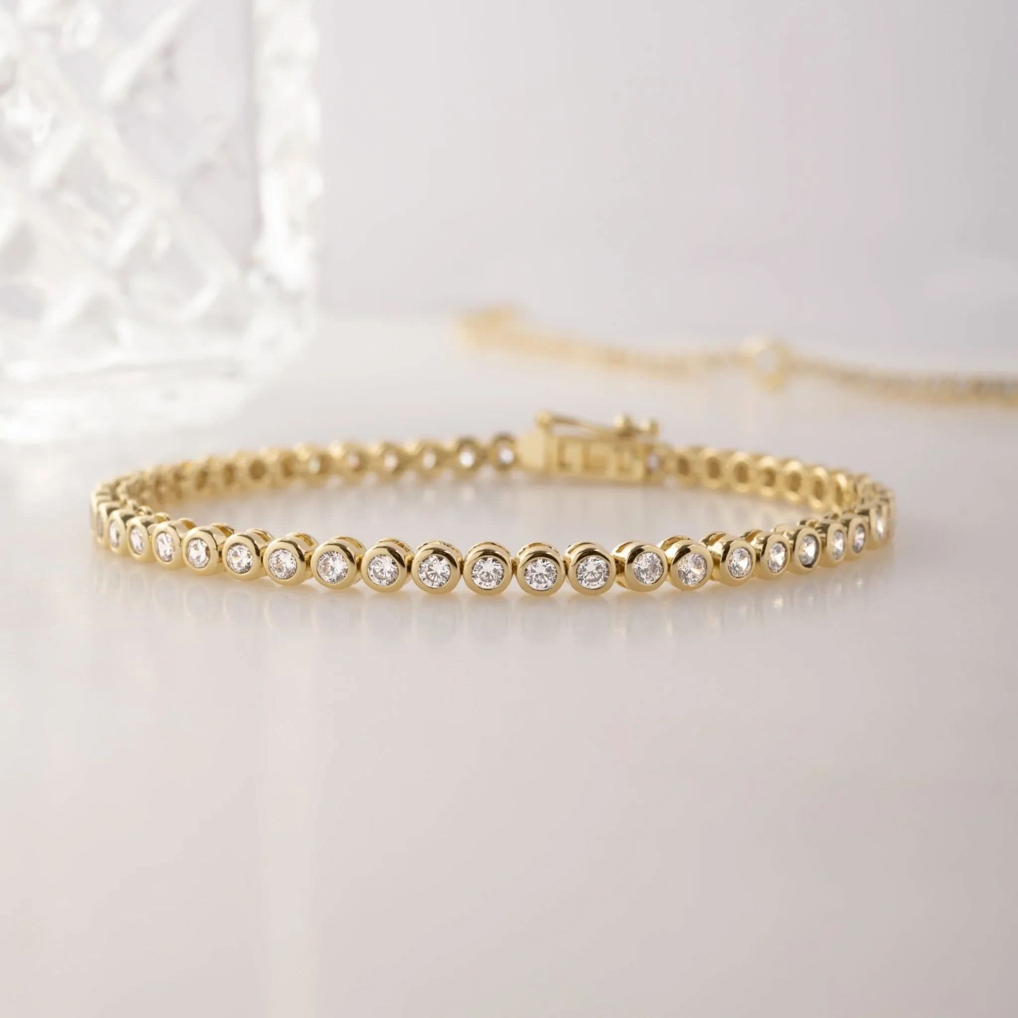 Mini Round Bezel Tennis Bracelet