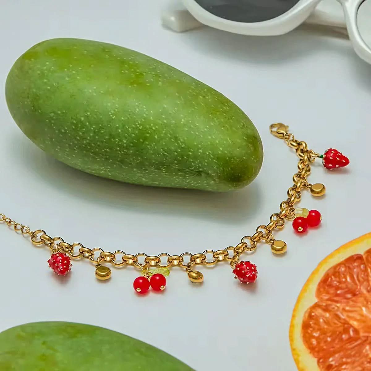 Strawberry Charms Bracelet