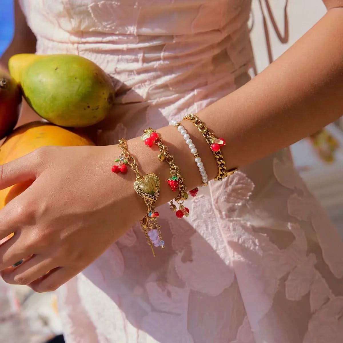 Strawberry Charms Bracelet
